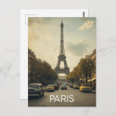 Paris Eiffel Tower Briefkaart (Voorkant / Achterkant)