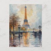 Paris Eiffel Tower Briefkaart (Voorkant)