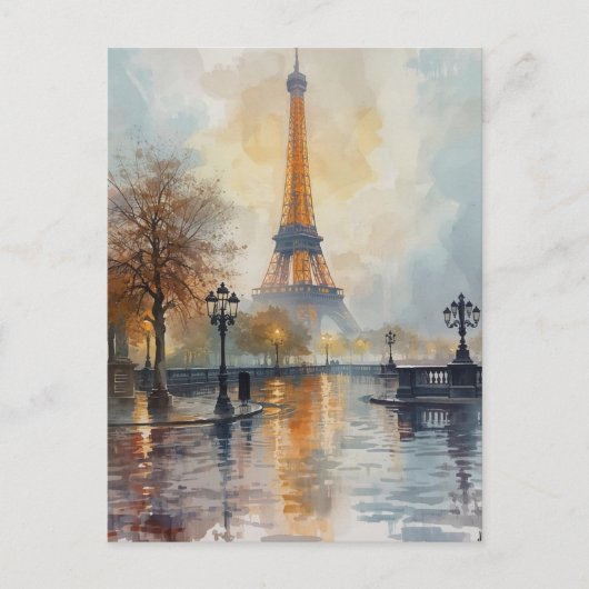 Paris Eiffel Tower Briefkaart (Voorkant)