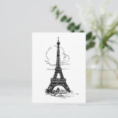 Paris Eiffel Tower Briefkaart (Staand voorkant)