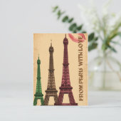 Paris Eiffel Tower Briefkaart (Staand voorkant)