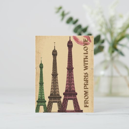 Paris Eiffel Tower Briefkaart (Staand voorkant)