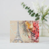 Paris Eiffel Tower Briefkaart (Staand voorkant)