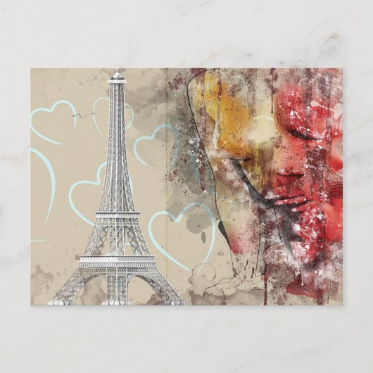 Paris Eiffel Tower Briefkaart (Voorkant)