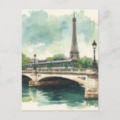 Paris Eiffel Tower Briefkaart (Voorkant)
