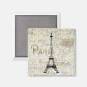 Paris Eiffel Tower Briefkaart Magnet (Voorkant / Achterkant)