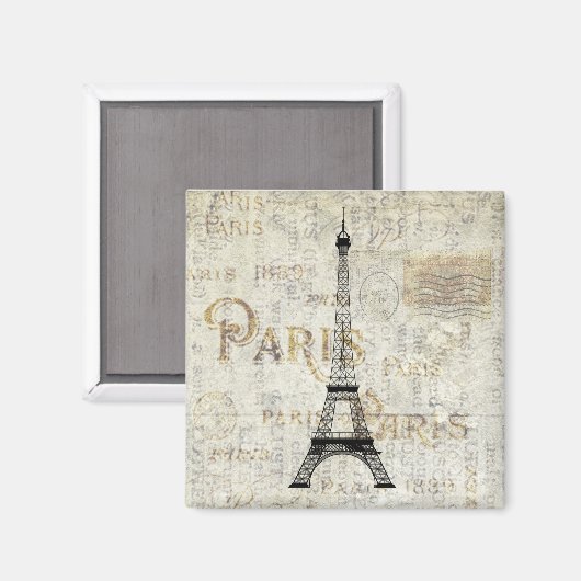 Paris Eiffel Tower Briefkaart Magnet (Voorkant / Achterkant)