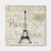 Paris Eiffel Tower Briefkaart Magnet (Voorkant)