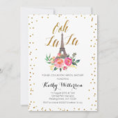 Paris Eiffel Tower Bruids Douche uitnodiging (Voorkant)