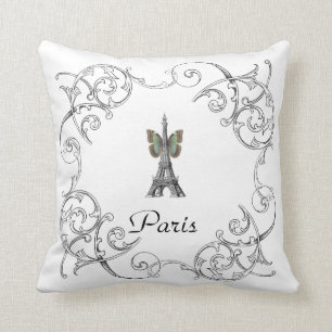 Paris Eiffel Tower Butterfly Pillow Kussen