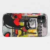 Paris Eiffel Tower Cat Lovers giften Case-Mate iPhone Case (Achterkant (horizontaal))