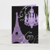 Paris Eiffel Tower Chandelier vintage Bedankkaart (Voorkant)