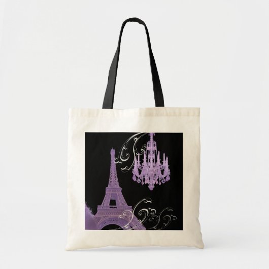 Paris Eiffel Tower Chandelier vintage Tote Bag (Voorkant)