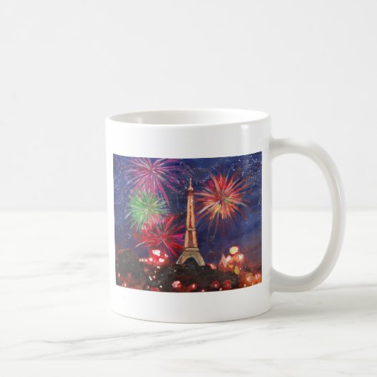 Paris Eiffel Tower City of Love met Silvester New Koffiemok (Rechts)
