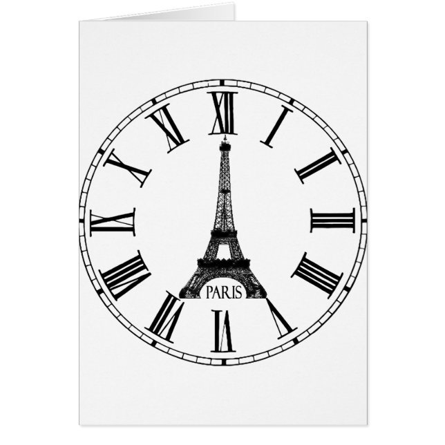Paris Eiffel Tower Clock French (Voorkant)