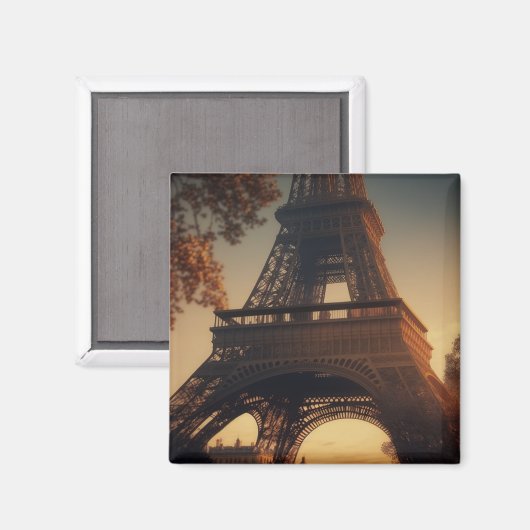 Paris Eiffel Tower Close Magnet (Voorkant / Achterkant)