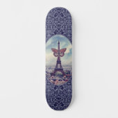 Paris Eiffel Tower  Collage Skateboard (Voorkant)