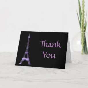 Paris Eiffel Tower Dank u Bedankkaart