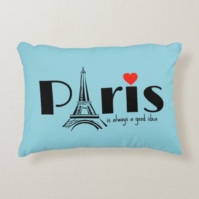 Paris Eiffel Tower Design  Accent Kussen (Voorkant)