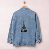 Paris Eiffel Tower Design jekker Denim Jacket (Hangar)