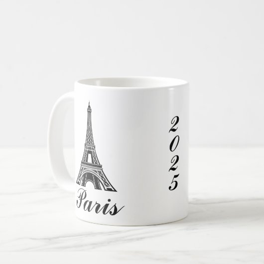 Paris Eiffel Tower Design Mug Koffiemok (Voorkant links)