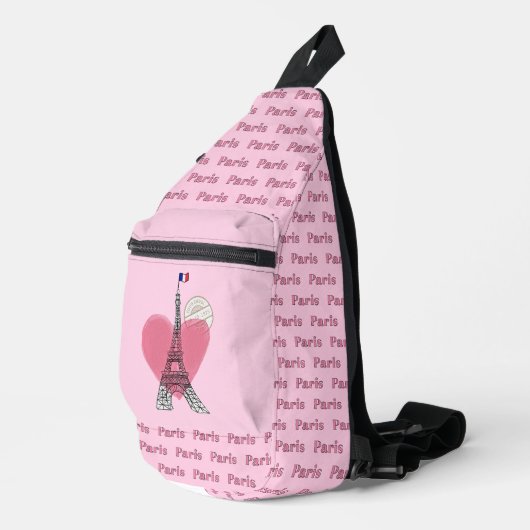 Paris Eiffel Tower Design Sling Bag (Rechterhoek)