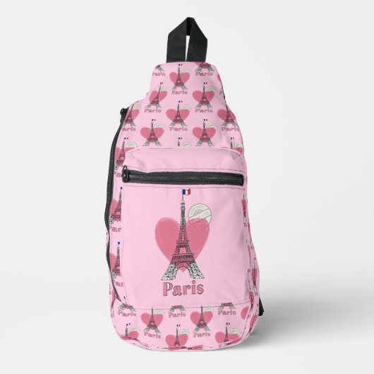Paris Eiffel Tower Design Sling Bag (Voorkant)