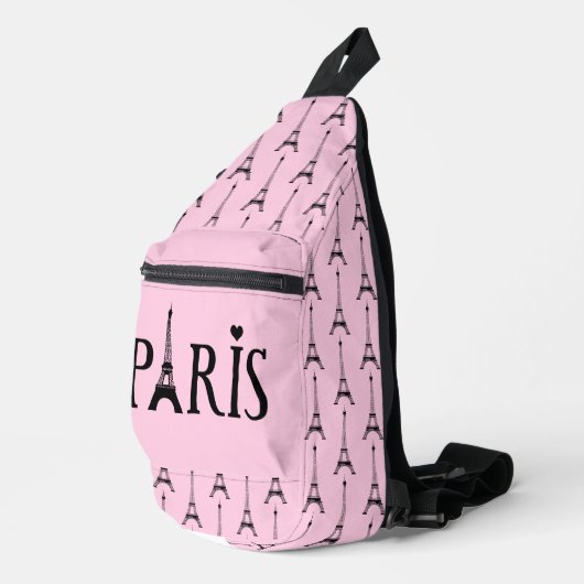 Paris Eiffel Tower Design Sling Bag (Rechterhoek)