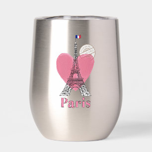 Paris Eiffel Tower Design Thermische Wijn Tumbler
