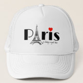 Paris Eiffel Tower Design  Trucker Pet (Voorkant)