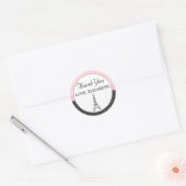 Paris Eiffel Tower Favor Label Dank u Sticker (Envelop)