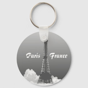 Paris Eiffel Tower Floats in Cloud Keyring Sleutelhanger