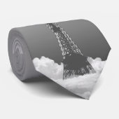 Paris Eiffel Tower Floats in Cloud Monogram Stropd Stropdas (Opgerold)
