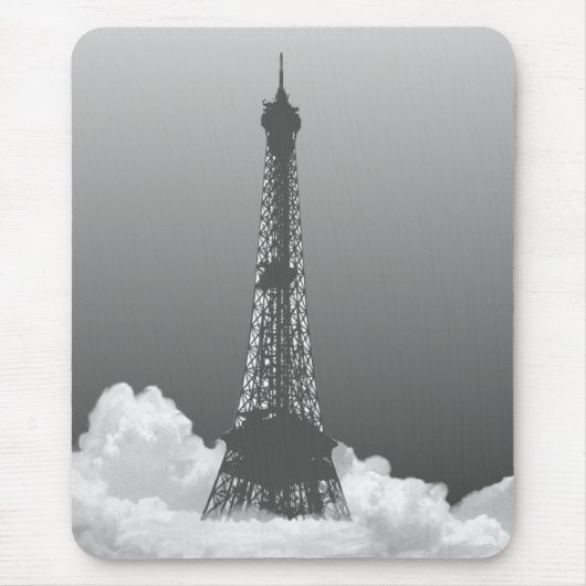 Paris Eiffel Tower Floats in Cloud Mousepad Muismat (Voorkant)