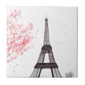 Paris Eiffel Tower France Kitchen Decor French Tegeltje (Voorkant)