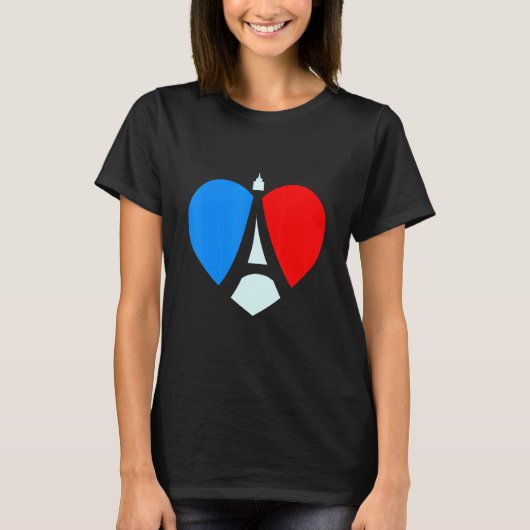 Paris Eiffel Tower France T-shirt (Voorkant)