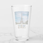 Paris Eiffel Tower Frankrijk Franse City Beer Pint Glas (Achterkant)