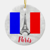 Paris Eiffel Tower Frankrijk Franse vlag Keramisch Ornament (Voorkant)