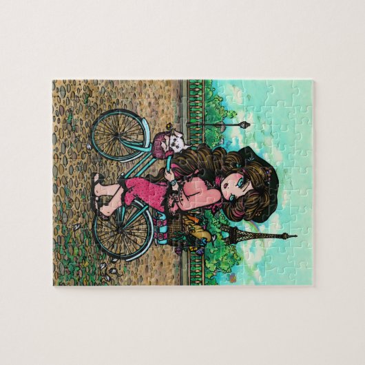 Paris Eiffel Tower French Art Puzzle Hannah Lynn Legpuzzel (Horizontaal)