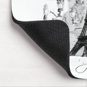 Paris Eiffel Tower French Scene Collage Muismat (Hoek)