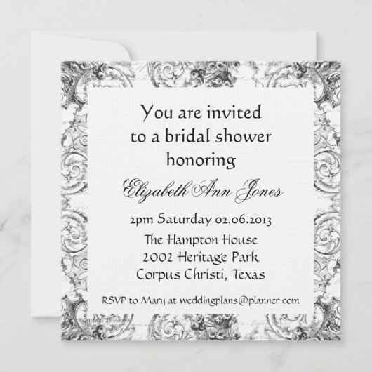 Paris Eiffel Tower French Scroll Kaart (Achterkant)