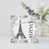 Paris Eiffel Tower French Scroll Kaart (Staand voorkant)