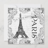 Paris Eiffel Tower French Scroll Kaart (Voorkant)