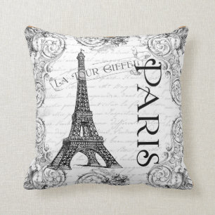 Paris Eiffel Tower French Scroll Kussen