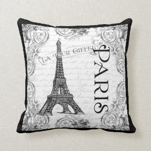 Paris Eiffel Tower French Scroll Kussen