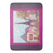 Paris Eiffel Tower geïnspireerd pointillisme badma Badmat (Voorkant Verticaal)