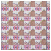 Paris Eiffel Tower geïnspireerd pointillisme fabri Stof (Swatch)