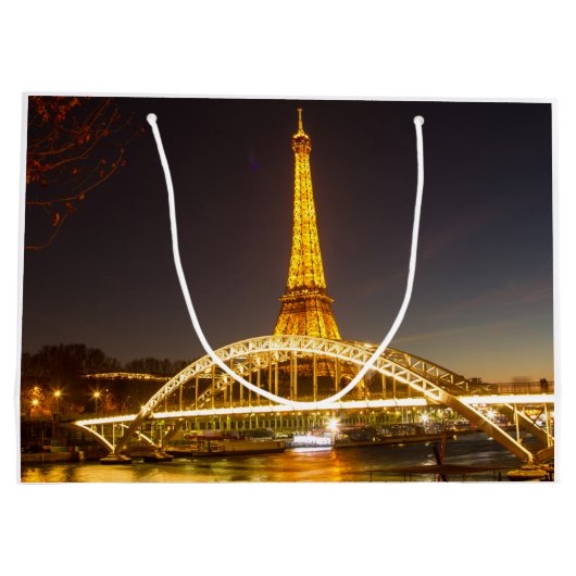 Paris Eiffel Tower Gift Bag Groot Cadeauzakje (Achterkant)