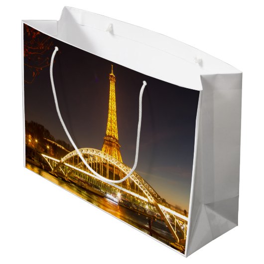 Paris Eiffel Tower Gift Bag Groot Cadeauzakje (Achterkant Gekanteld)