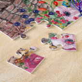 Paris Eiffel Tower Gold  Franse wilde bloemen Legpuzzel (Zijkant)